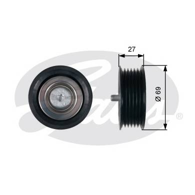 GATES T36487 Паразитный / ведущий ролик, 