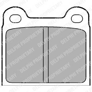 DELPHI LP18 Комплект тормозных колодок