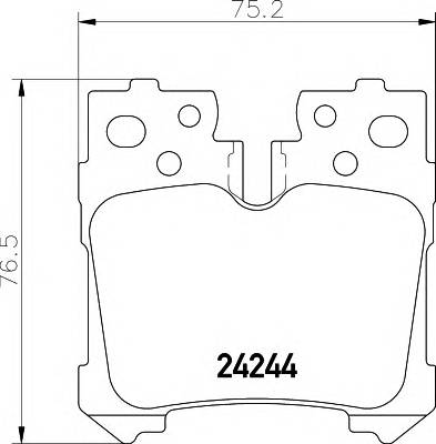 HELLA 8DB 355 006-651 Комплект гальмівних колодо... HELLA 8DB 355 006-651 Комплект гальмівних колодо...