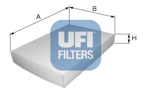 UFI 53.093.00 Фильтр, воздух во внутренно... UFI 53.093.00 Фильтр, воздух во внутренно...