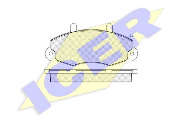 ICER 140896 Комплект гальмівних колодо...