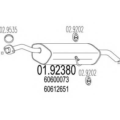 MTS 01.92380 Глушитель выхлопных газов 