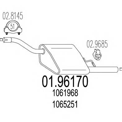 MTS 01.96170 Глушитель выхлопных газов 