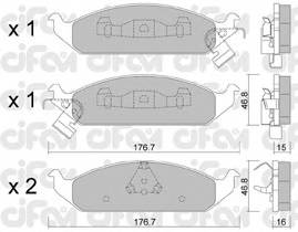CIFAM 822-355-0 Комплект тормозных колодок