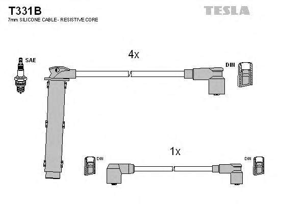 TESLA T331B Комплект дротів запалюванн
