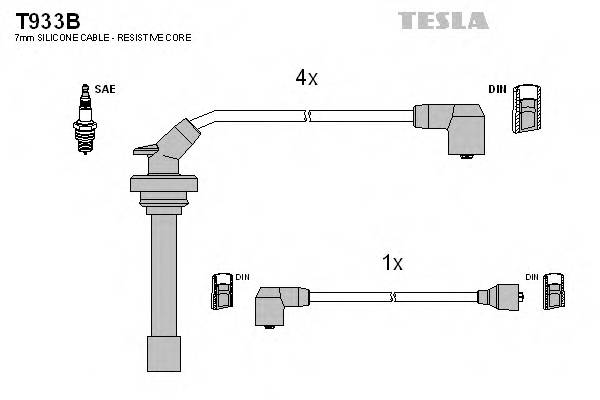 TESLA T933B Комплект проводов зажигани