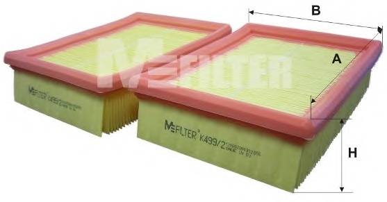 MFILTER K499-2 Фiльтр салону MFILTER K499-2 Фiльтр салону