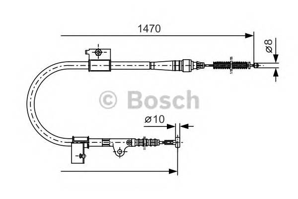 BOSCH 1 987 477 757 Трос, стояночная тормозная 