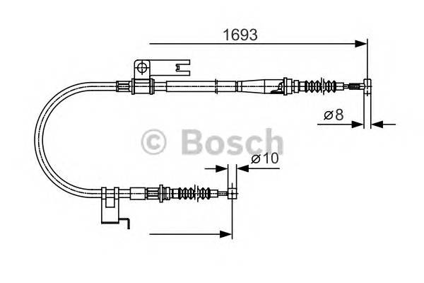 BOSCH 1 987 477 917 Трос, стояночная тормозная 