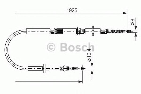 BOSCH 1 987 477 959 Трос, стояночная тормозная 