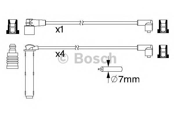 BOSCH 0 986 357 223 Комплект проводів запалюва