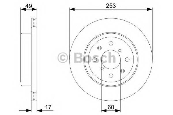 BOSCH 0 986 479 370 Тормозной диск BOSCH 0 986 479 370 Тормозной диск