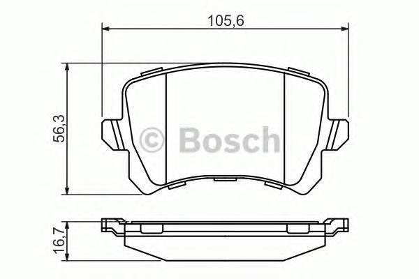 BOSCH 0 986 494 344 Комплект тормозных колодок