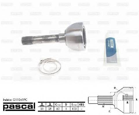 PASCAL G11049PC Шарнирный комплект, привод