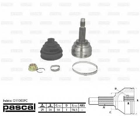 PASCAL G11080PC Шарнирный комплект, привод... PASCAL G11080PC Шарнирный комплект, привод...