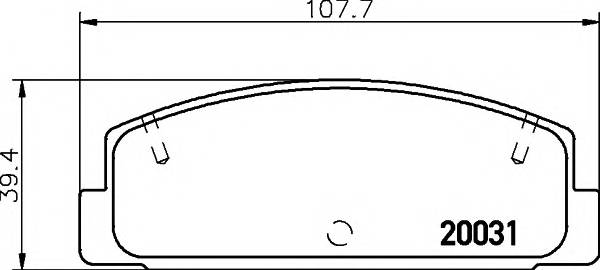 HELLA 8DB 355 016-761 Комплект гальмівних колодо... HELLA 8DB 355 016-761 Комплект гальмівних колодо...