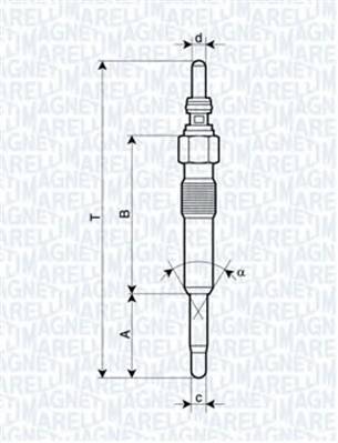 MAGNETI MARELLI 062900028304 Свеча накаливания MAGNETI MARELLI 062900028304 Свеча накаливания