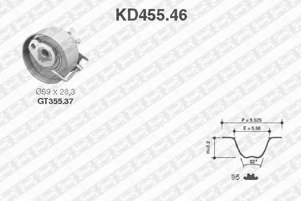 SNR KD455.46 Комплект ремня ГРМ