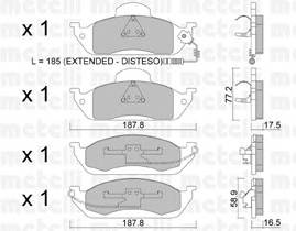 METELLI 22-0569-0 Комплект тормозных колодок... METELLI 22-0569-0 Комплект тормозных колодок...