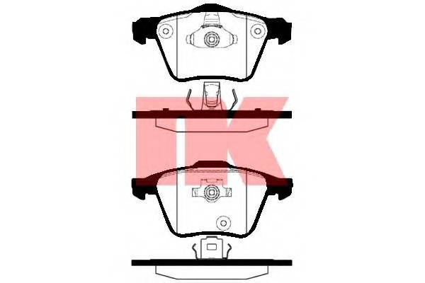 NK 224826 Комплект тормозных колодок