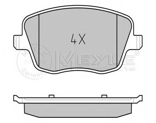 MEYLE 025 235 8118/W Комплект гальмівних колодо... MEYLE 025 235 8118/W Комплект гальмівних колодо...