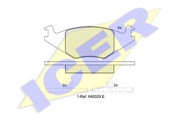 ICER 180461 Комплект тормозных колодок