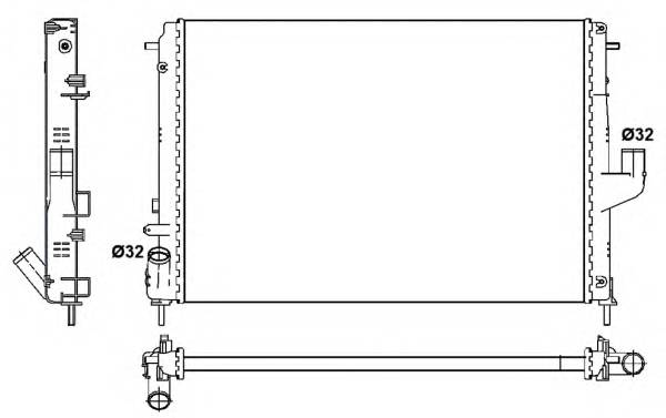 NRF 53092 Радиатор, охлаждение двига