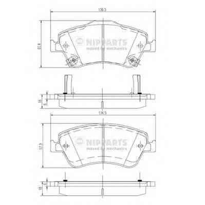 NIPPARTS J3602124 Комплект тормозных колодок... NIPPARTS J3602124 Комплект тормозных колодок...