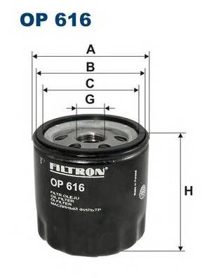 FILTRON OP616 Масляний фільтр FILTRON OP616 Масляний фільтр