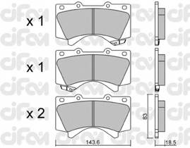 CIFAM 822-821-0 Комплект тормозных колодок