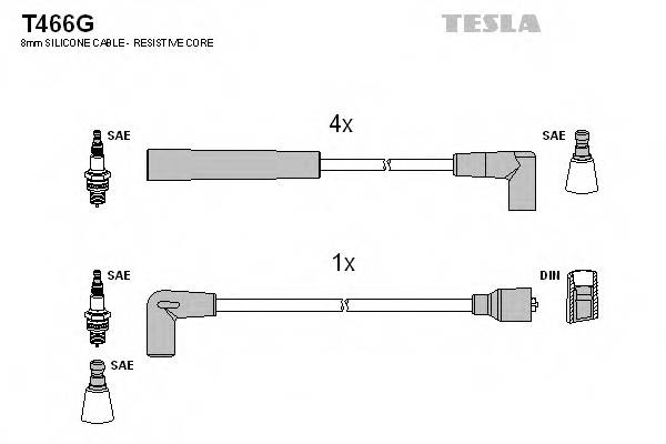 TESLA T466G Комплект проводов зажигани