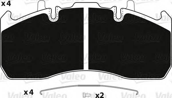 VALEO 882244 Комплект тормозных колодок