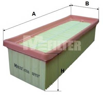 MFILTER K7016 Фильтр воздушный  261/98/71