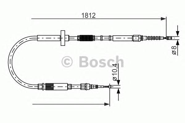 BOSCH 1 987 477 659 Трос, стояночная тормозная 