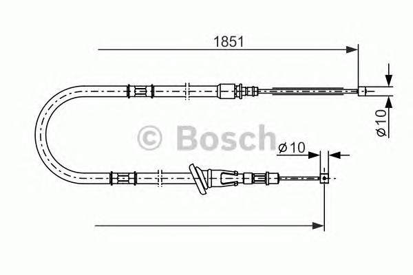 BOSCH 1 987 477 864 Трос, стояночная тормозная ... BOSCH 1 987 477 864 Трос, стояночная тормозная ...