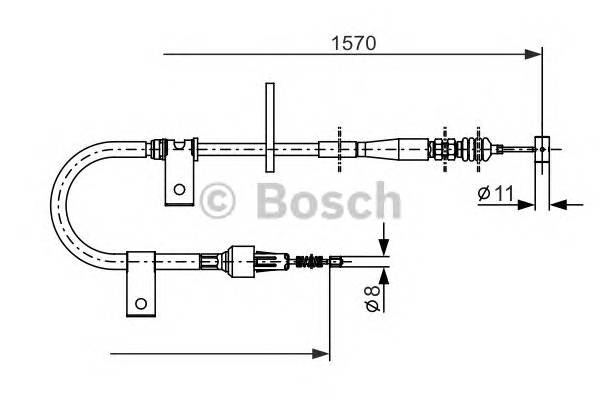 BOSCH 1 987 477 875 Трос, стояночная тормозная 