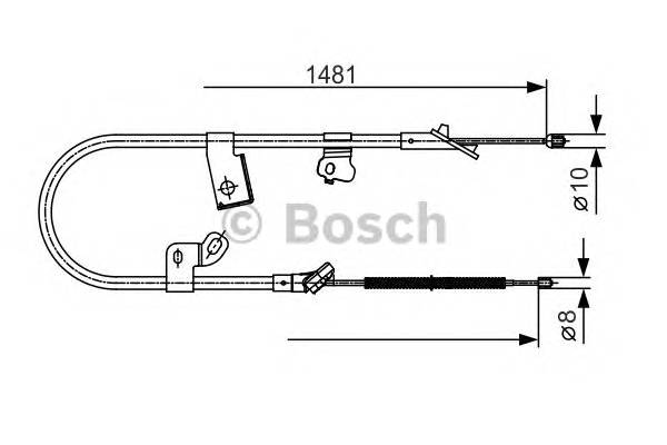 BOSCH 1 987 477 919 Трос, стояночная тормозная 