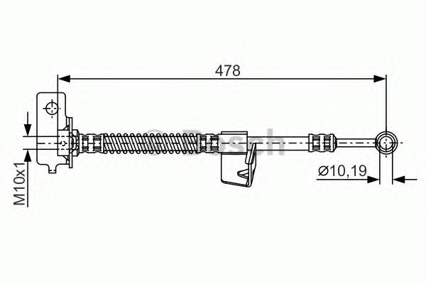BOSCH 1 987 481 169 Тормозной шланг BOSCH 1 987 481 169 Тормозной шланг