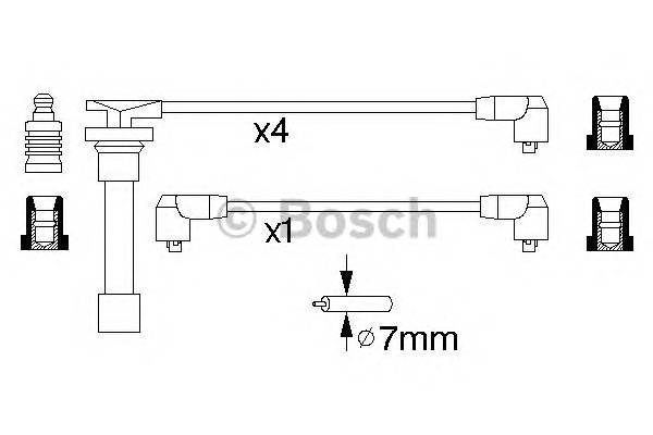 BOSCH 0 986 356 799 Комплект проводов зажигани