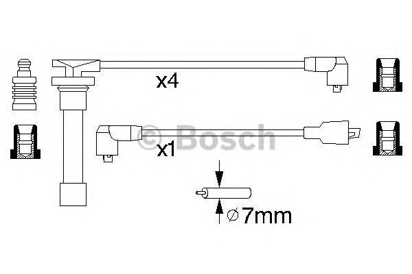 BOSCH 0 986 356 893 Комплект проводов зажигани