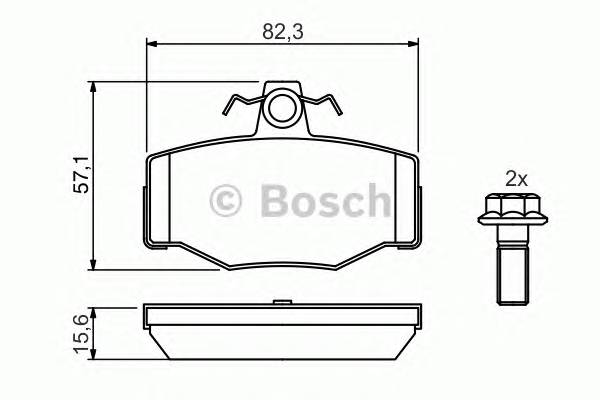 BOSCH 0 986 460 993 Комплект тормозных колодок