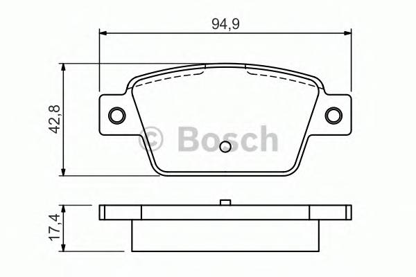 BOSCH 0 986 494 536 Комплект тормозных колодок