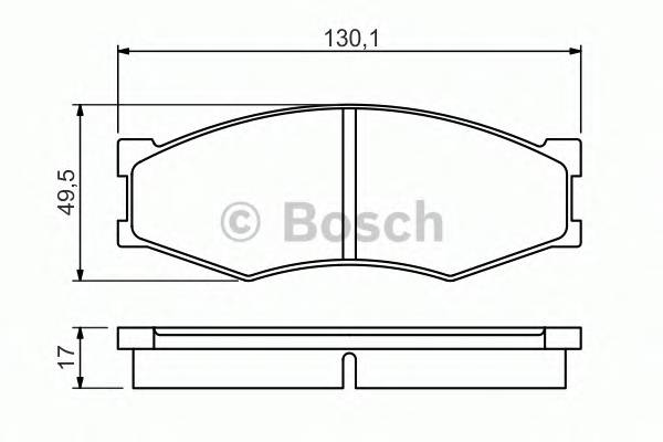 BOSCH 0 986 494 541 Комплект тормозных колодок...