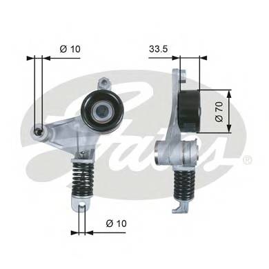 GATES T38453 Натяжний ролик, поліклінов... GATES T38453 Натяжний ролик, поліклінов...