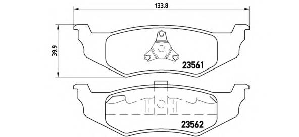 BREMBO P 11 010 Комплект тормозных колодок