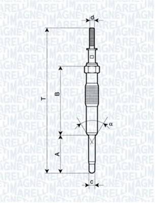 MAGNETI MARELLI 062900034304 Свеча накаливания MAGNETI MARELLI 062900034304 Свеча накаливания
