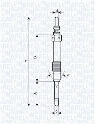 MAGNETI MARELLI 062900053304 Свічка розжарювання MAGNETI MARELLI 062900053304 Свічка розжарювання