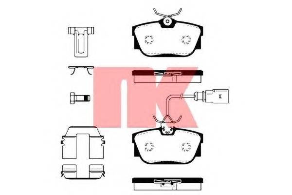 NK 224753 Комплект тормозных колодок