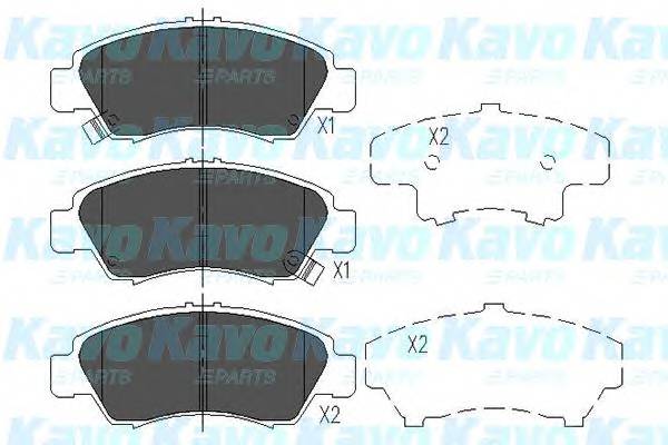 KAVO PARTS KBP-2004 Комплект гальмівних колодо... KAVO PARTS KBP-2004 Комплект гальмівних колодо...