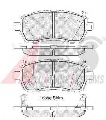 A.B.S. 37606 Комплект тормозных колодок